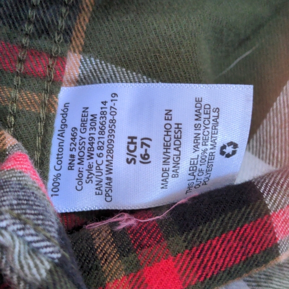 🛑 SOLD Boys Flannel Button Down Shirt - Picture 7 of 7